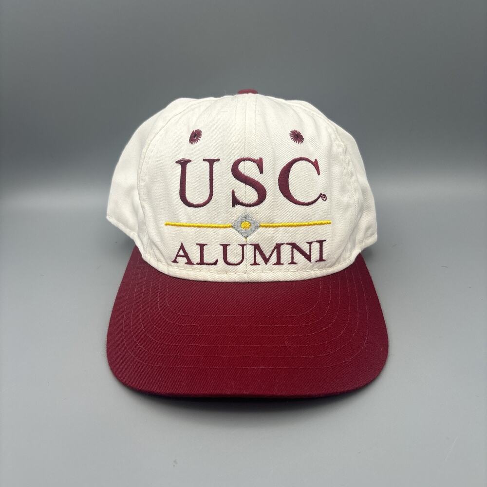 USC Trojans Alumni Hat Adjustable Red SnapBack Vintage California Headwear USA